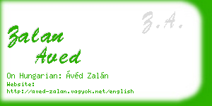 zalan aved business card